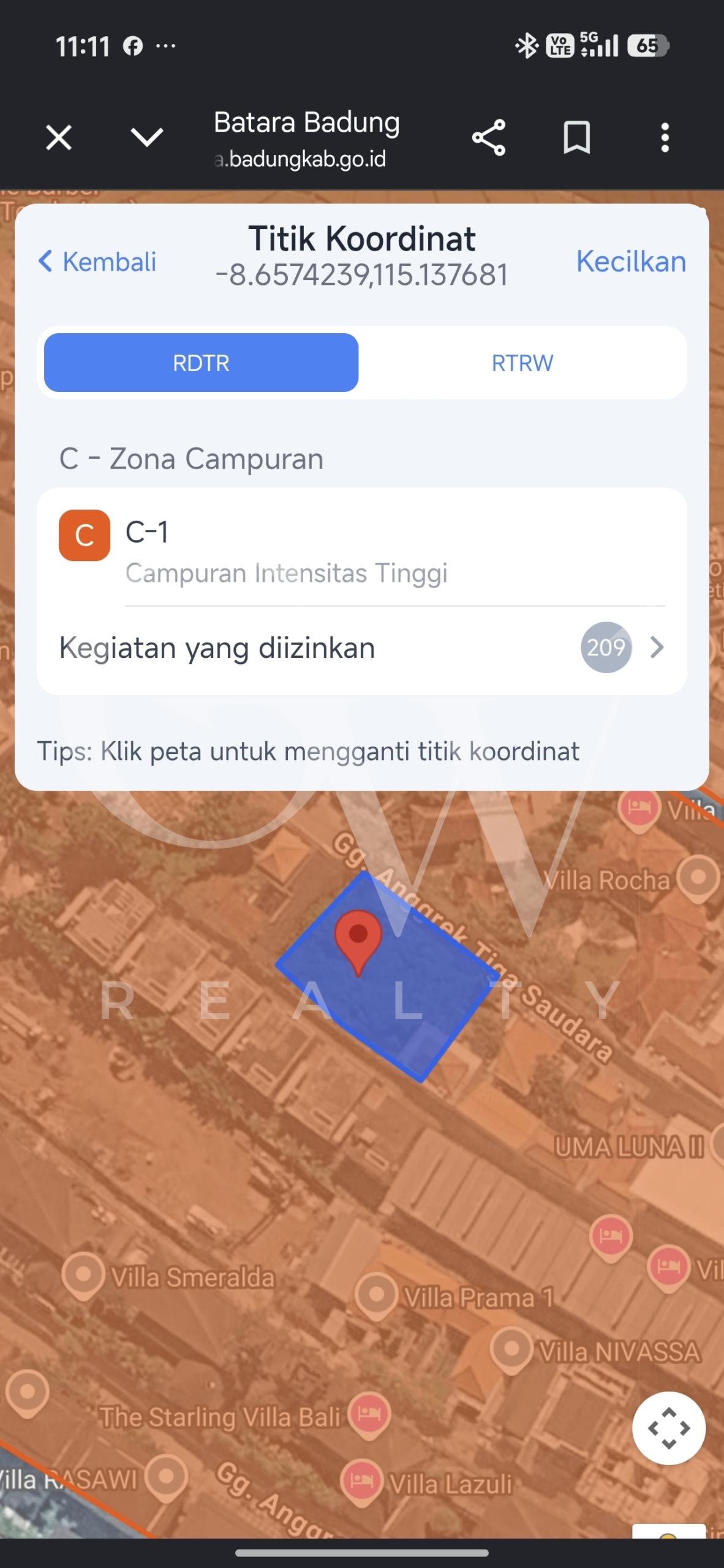 Land in Berawa 600sqm